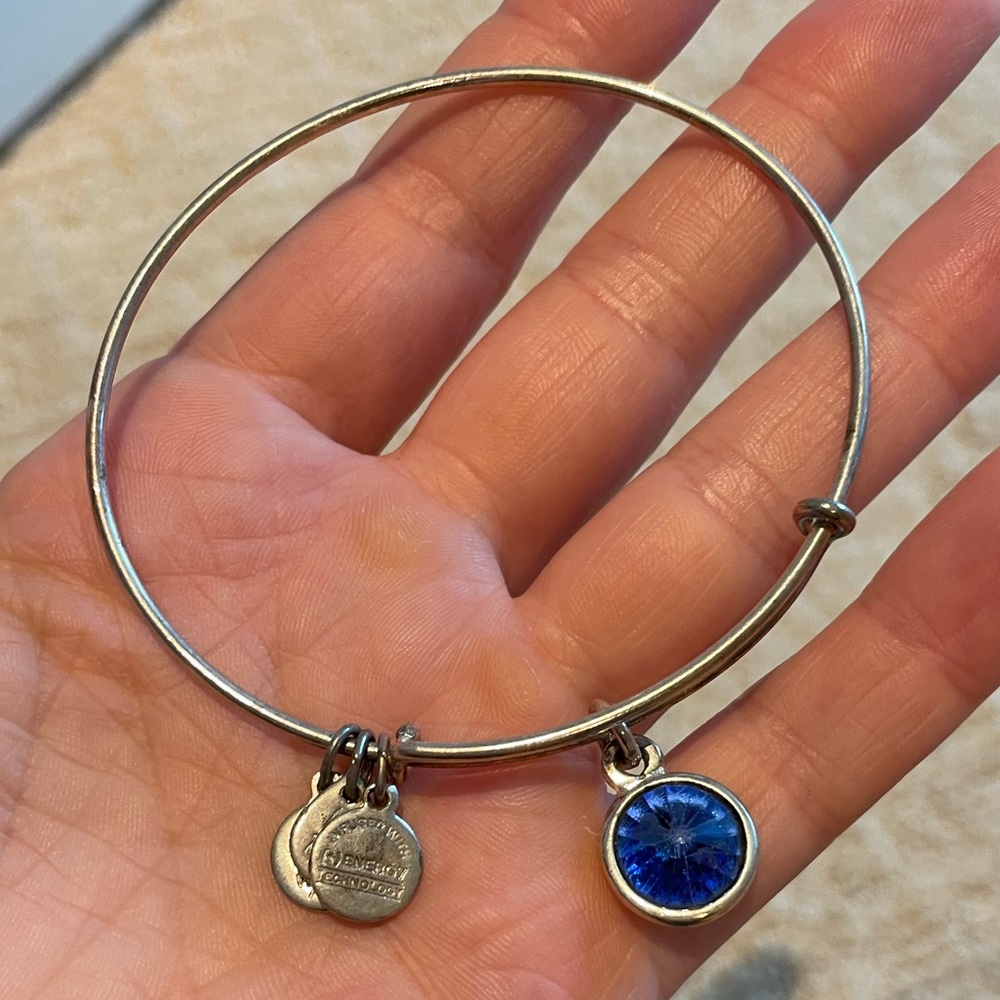 Alex and Ani September birthstone charm bangle, sapphire - Picture 8 of 10